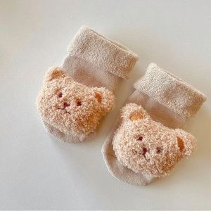 Pair Baby Winter Bear Doll Socks Non-slip Kids Floor Unisex